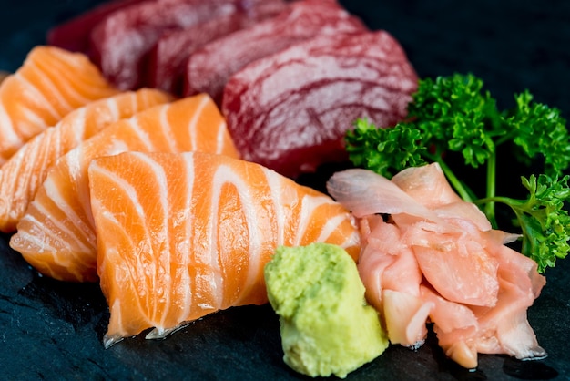 Zbliżenie sashimi