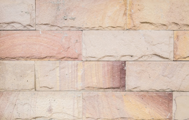 Zbliżenie stara kamienna ściana z cegieł tekstura