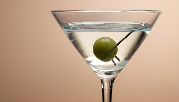 Zdjęcie zbliżenie szklanki martini