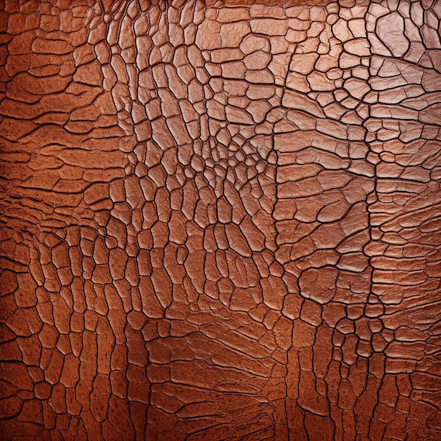 Zdjęcie zbliżenie tekstury brązowej skóry z wzorem