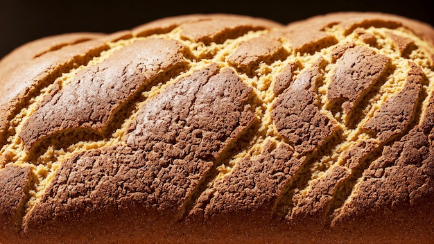 Zbliżenie tekstury generatywnej tekstury chleba autorstwa AI