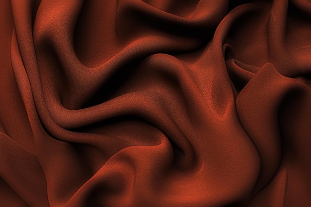 Zbliżenie tekstury naturalnego brązu lub kakaowej tkaniny lub tkaniny w tym samym kolorze. Tekstura tkaniny z naturalnej bawełny, jedwabiu lub wełny lub lnianego materiału tekstylnego.