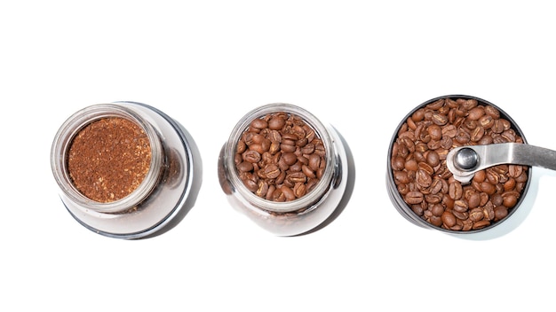 Zbliżenie tekstury tła ziaren kawy