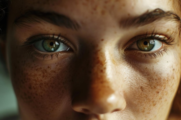 Zbliżenie twarzy osoby pokazujące subtelne oznaki zazdrości, takie jak zwężone oczy lub napięta szczęka