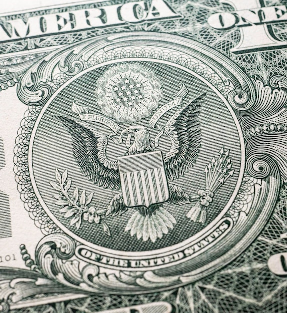 Zdjęcie zbliżenie waluty dolara amerykańskiego