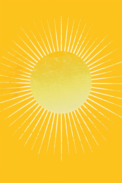 zbliżenie wybuchu słońca na żółtym tle generatywne ai