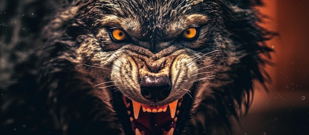 zbliżenie zdjęcie gniewny wilk tło