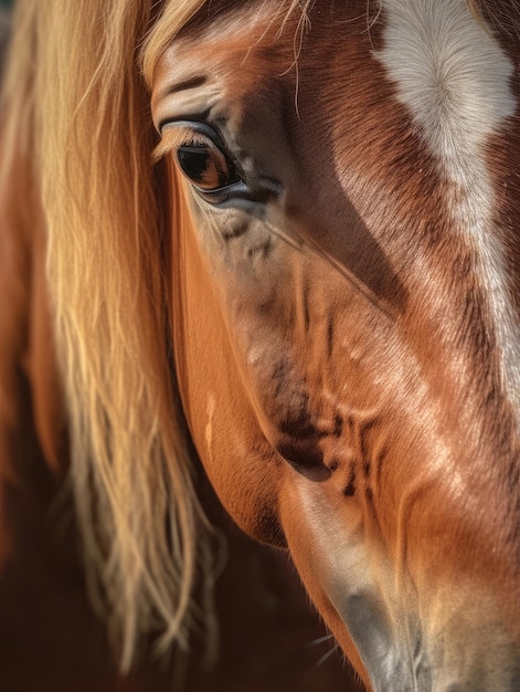 Zbliżenie zdjęcie pięknego konia