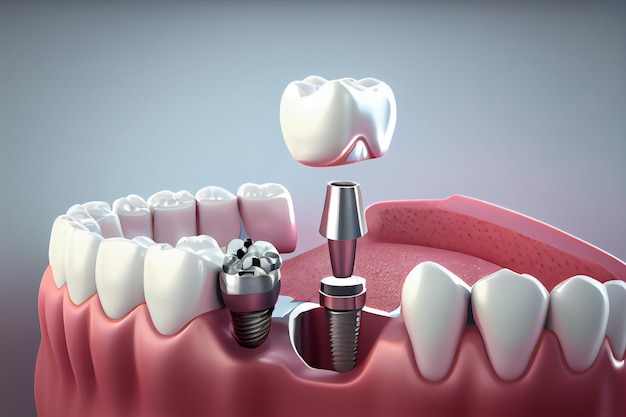 Zdejmowana proteza częściowa Medycznie dokładny generatywny ząb ai