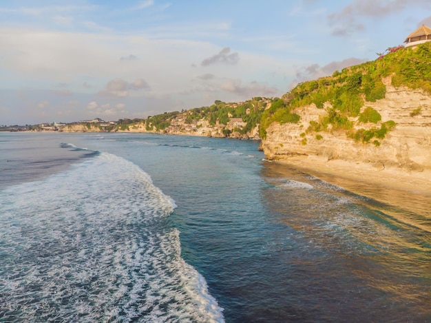 Zdjęcia Lotnicze Zdjęcia Z Drona Plaża Dreamland Bali Indonezja