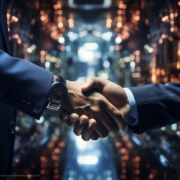 zdjęcia partnerów biznesowych uścisk dłoni globalna firma z koncepcją technologii