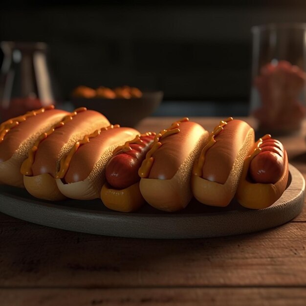 Zdjęcia produktów hot-dogów wysokiej jakości 4k ultra