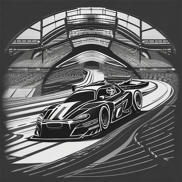 Zdjęcia samochodów wyścigowych do projektowania koszulek