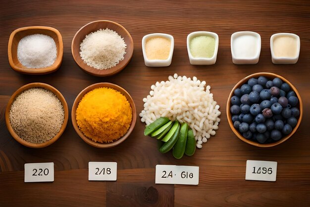 Zdjęcie zdjęcia składników do wyboru zdrowej żywności