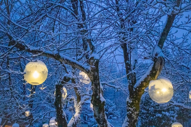 Zdjęcia z Bled, Słowenia, jesienią i zimą