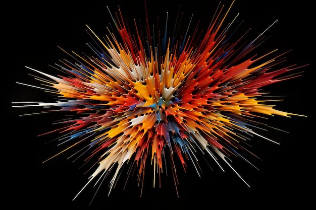 Zdjęcie abstrakcyjnych wzorów fajerwerków