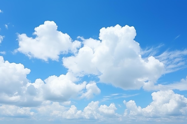 Zdjęcie białej chmury na niebieskim niebie