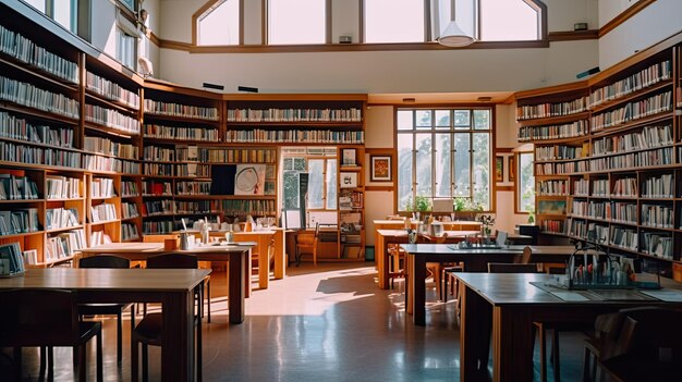 zdjęcie biblioteki szkolnej na jednolitym tle