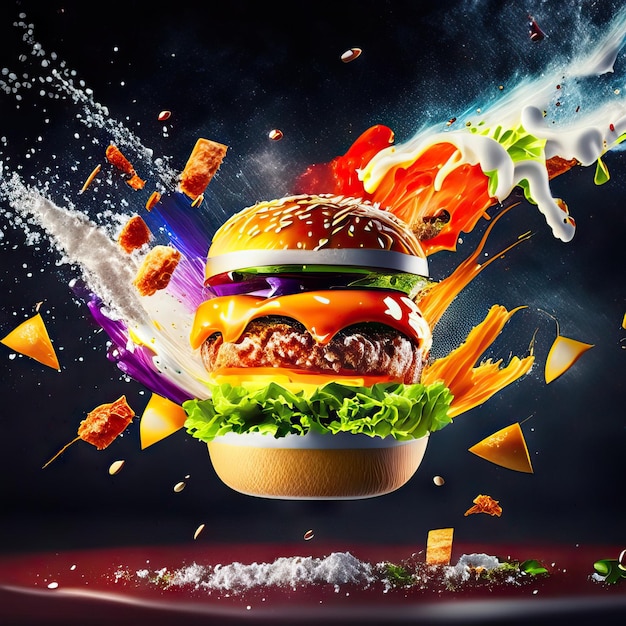 Zdjęcie burgera na baner