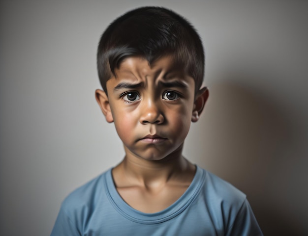 Zdjęcie chłopca będącego dzieckiem na Międzynarodowej Ofierze Agresji z Generatywnym Ai