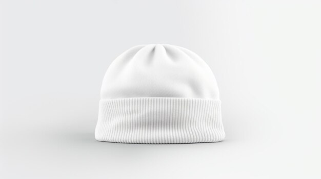 Zdjęcie czapki White Beanie na białym tle