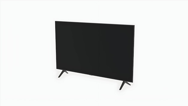 Zdjęcie czarnego telewizora na białym tle