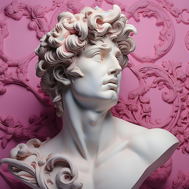 zdjęcie David Michelangelo low Poly sztuka David Michelangelo rzeźba generatywna ai