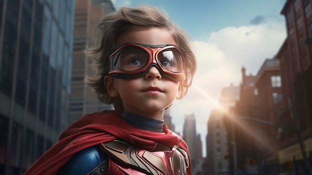 Zdjęcie dziecka ubranego jako superbohater