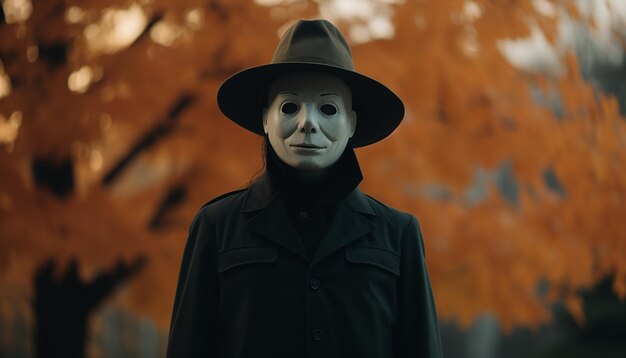 Zdjęcie zdjęcie ekranu filmu halloween michaela myers'a wesa andersona