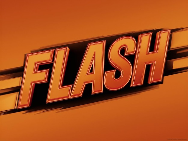 Zdjęcie zdjęcie ekranu z słowami flash flash na nim