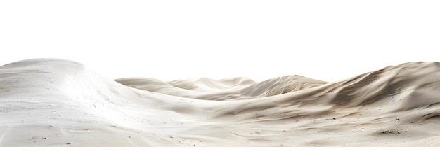 Zdjęcie zdjęcie fal w piasku z białym tłem