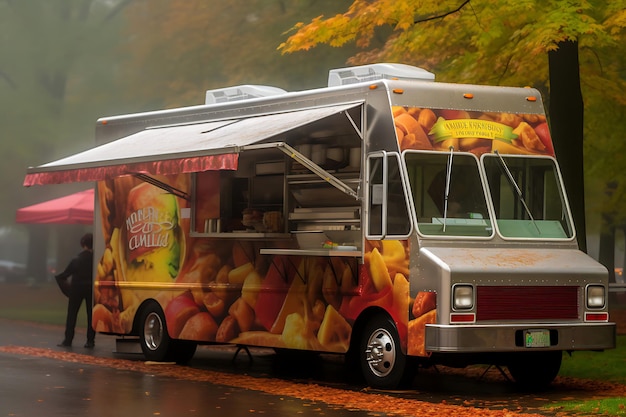 Zdjęcie festiwalu food trucków Foggy