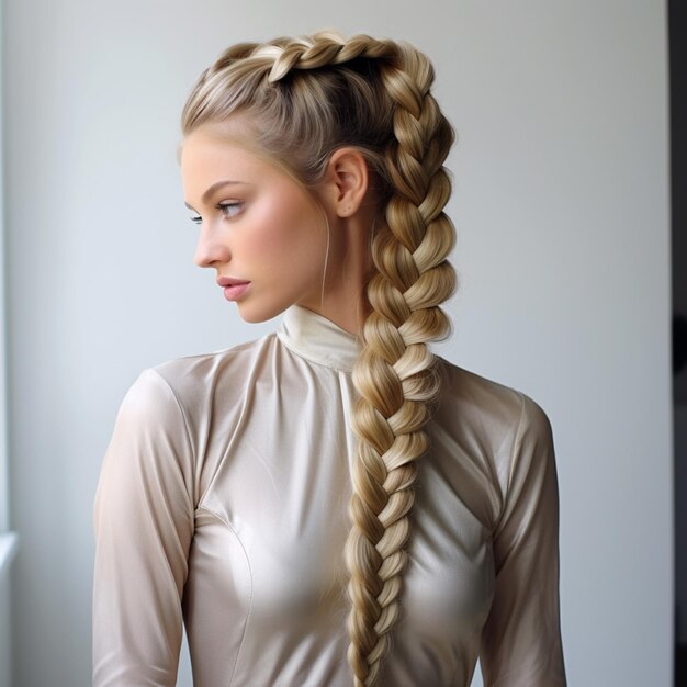 Zdjęcie zdjęcie french braid ponytail