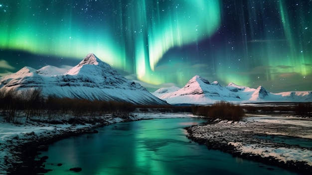 Zdjęcie hipnotyzującej aurory borealnej na Islandii