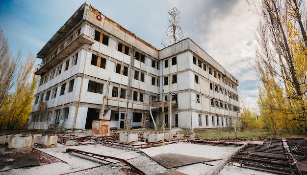 Zdjęcie hotelu Polissya w Czarnobylu na Ukrainie