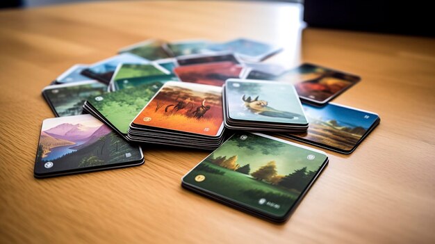 Zdjęcie interaktywnej gry pamięciowej z kartami obrazkowymi
