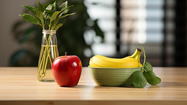 zdjęcie jabłka i banana