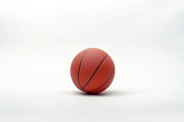 Zdjęcie jednej piłki koszykowej izolowanej na białym tle