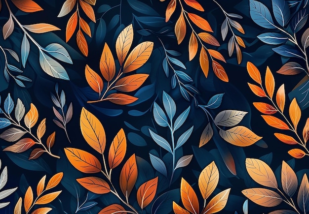 Zdjęcie kolorowych liści, wzór tapety, tło