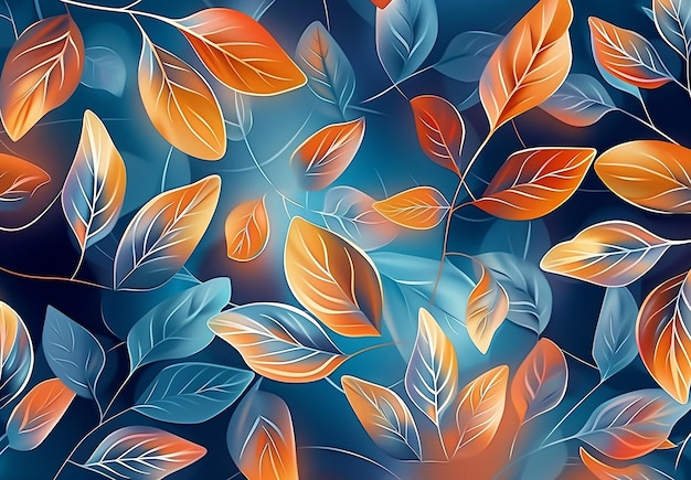 Zdjęcie kolorowych liści, wzór tapety, tło