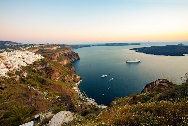 Zdjęcie koncepcja wakacje podróży. Wyspa Santorini / Grecja
