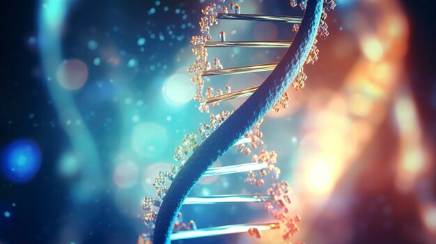 Zdjęcie koncepcji medycznej z modelem DNA