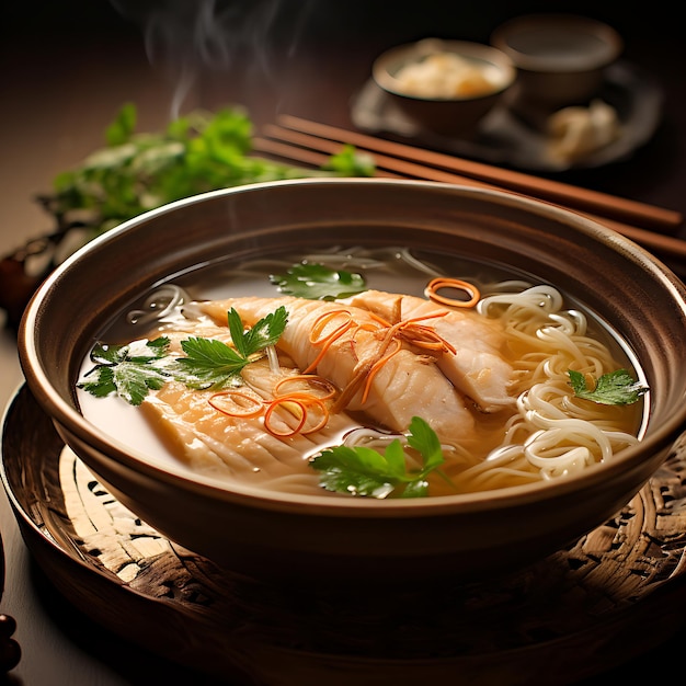 zdjęcie kuchni chińskiego stylu bulionu rybnego