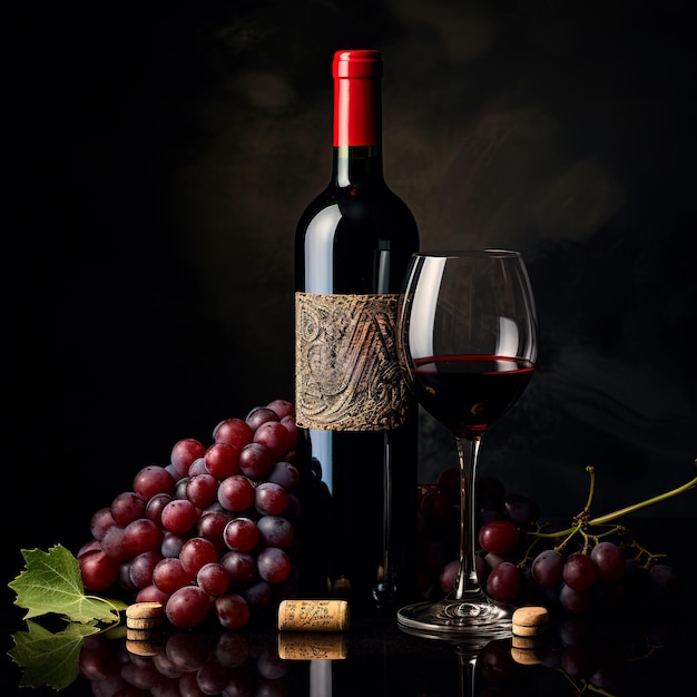 zdjęcie licznika wina z winogronami i nasionami
