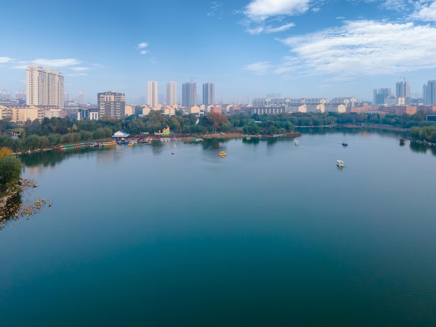 Zdjęcie Lotnicze Panoramy Krajobrazu Starego Miasta Jining