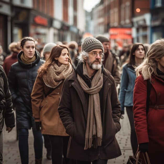 Zdjęcie zdjęcie ludzi w dublinie