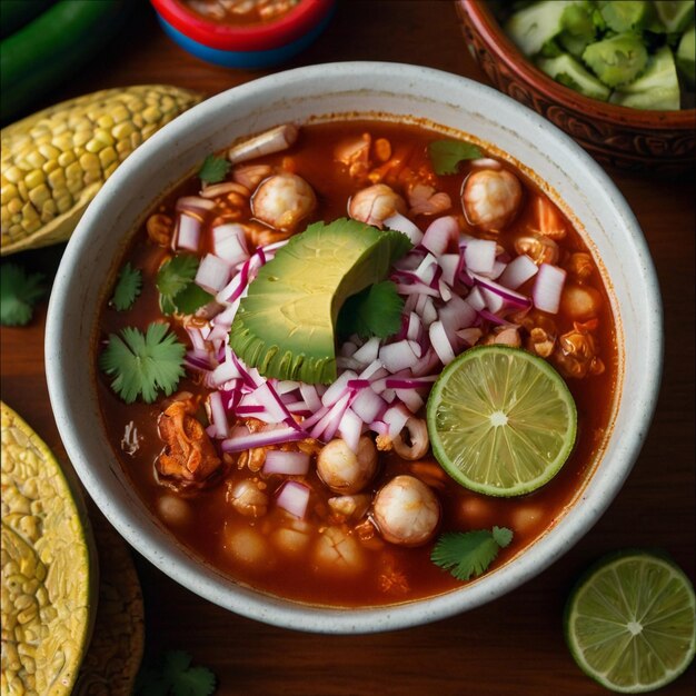 Zdjęcie meksykańskiej kuchni pozole
