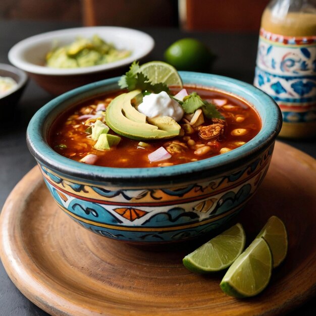 Zdjęcie zdjęcie meksykańskiej kuchni pozole