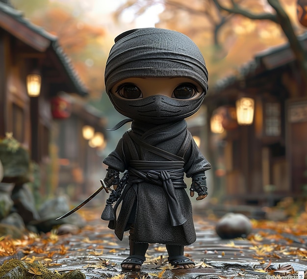 Zdjęcie zdjęcie mini-ninja, kreskówki