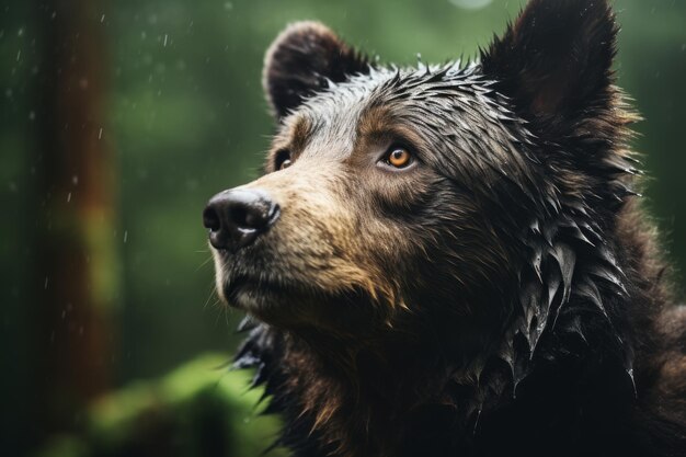 zdjęcie niedźwiedzia w świetle naturalnym 50 mm obiektyw generatywny ai
